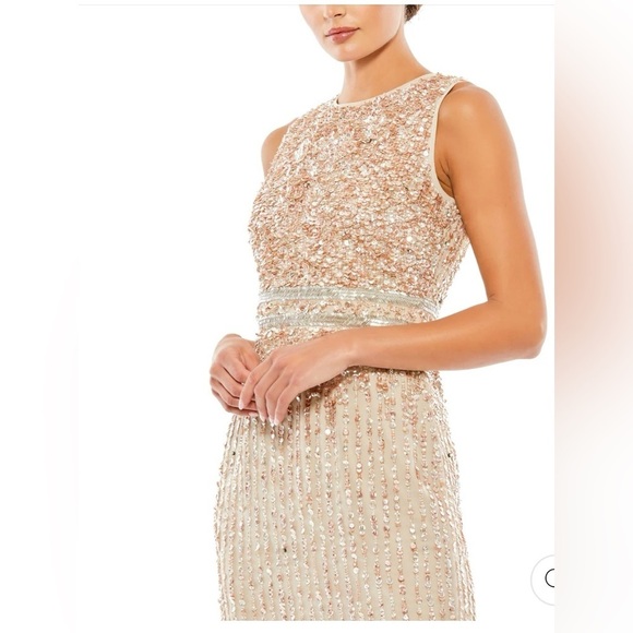 NWT Mac Dugglal Sequin Embroidered Sheath Dress 14 - Picture 6 of 12